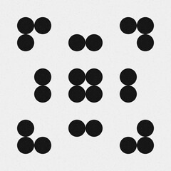 Abstract Cross Pattern Dots Logo generative computational art illustration