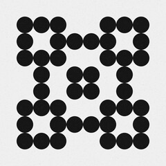 Abstract Cross Pattern Dots Logo generative computational art illustration