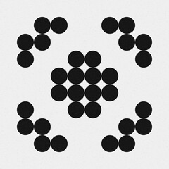 Abstract Cross Pattern Dots Logo generative computational art illustration