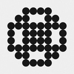 Abstract Cross Pattern Dots Logo generative computational art illustration