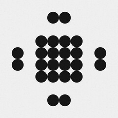 Abstract Cross Pattern Dots Logo generative computational art illustration