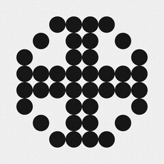 Abstract Cross Pattern Dots Logo generative computational art illustration