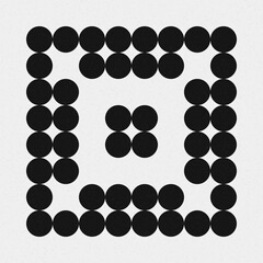 Abstract Cross Pattern Dots Logo generative computational art illustration