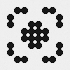 Abstract Cross Pattern Dots Logo generative computational art illustration
