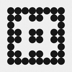 Abstract Cross Pattern Dots Logo generative computational art illustration