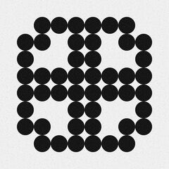 Abstract Cross Pattern Dots Logo generative computational art illustration