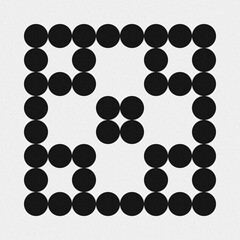 Abstract Cross Pattern Dots Logo generative computational art illustration