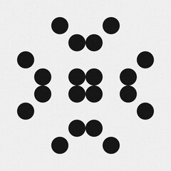 Abstract Cross Pattern Dots Logo generative computational art illustration