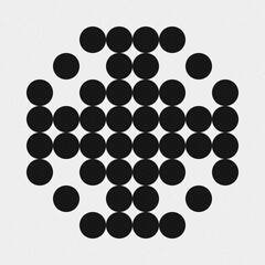 Abstract Cross Pattern Dots Logo generative computational art illustration