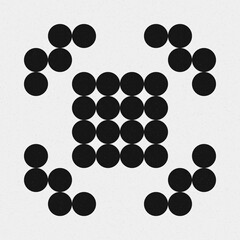 Abstract Cross Pattern Dots Logo generative computational art illustration