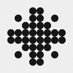 Abstract Cross Pattern Dots Logo generative computational art illustration