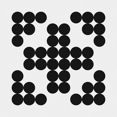 Abstract Cross Pattern Dots Logo generative computational art illustration