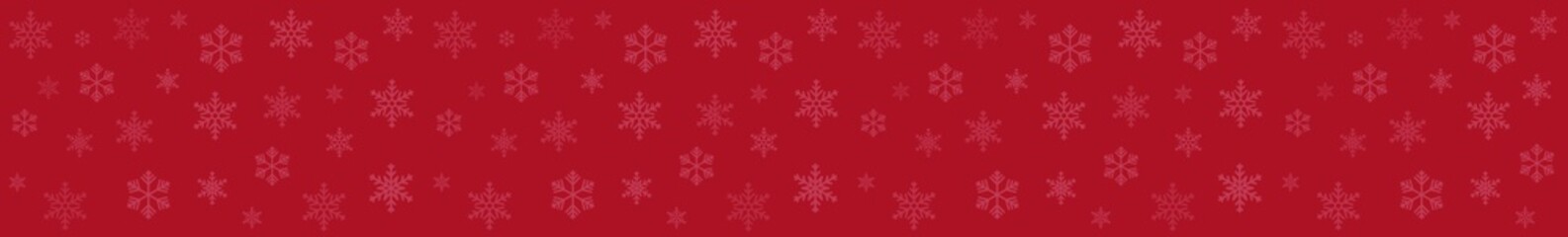 Naklejka na ściany i meble Christmas Pattern Red | X-MAS Wrapping Paper Snowflakes | Xmas Texture Background | Winter Banner | Vector