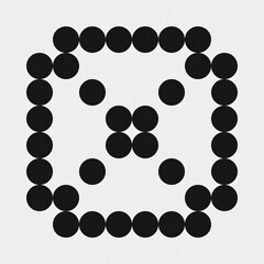 Abstract Cross Pattern Dots Logo generative computational art illustration