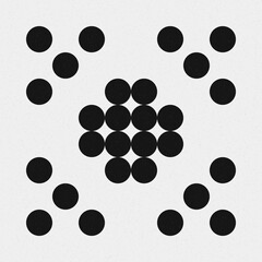 Abstract Cross Pattern Dots Logo generative computational art illustration