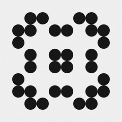 Abstract Cross Pattern Dots Logo generative computational art illustration