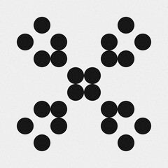 Abstract Cross Pattern Dots Logo generative computational art illustration