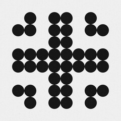 Abstract Cross Pattern Dots Logo generative computational art illustration