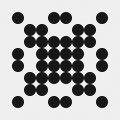 Abstract Cross Pattern Dots Logo generative computational art illustration