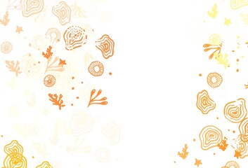 Light Red, Yellow vector backdrop with memphis shapes.