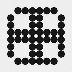 Abstract Cross Pattern Dots Logo generative computational art illustration