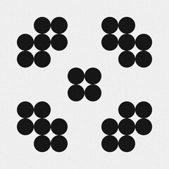 Abstract Cross Pattern Dots Logo generative computational art illustration