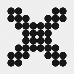 Abstract Cross Pattern Dots Logo generative computational art illustration