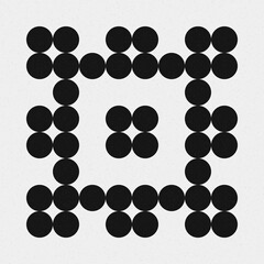 Abstract Cross Pattern Dots Logo generative computational art illustration