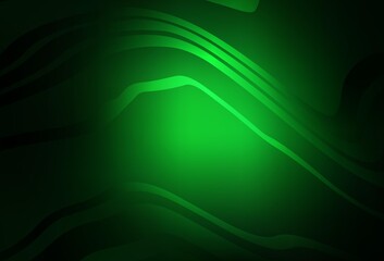 Dark Green vector background with wry lines.