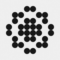 Abstract Cross Pattern Dots Logo generative computational art illustration