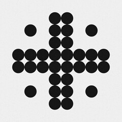 Abstract Cross Pattern Dots Logo generative computational art illustration