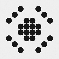Abstract Cross Pattern Dots Logo generative computational art illustration