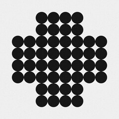Abstract Cross Pattern Dots Logo generative computational art illustration
