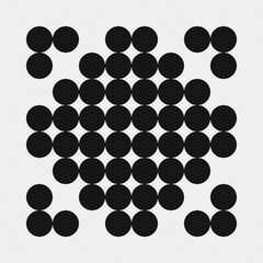 Abstract Cross Pattern Dots Logo generative computational art illustration