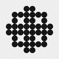 Abstract Cross Pattern Dots Logo generative computational art illustration