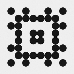 Abstract Cross Pattern Dots Logo generative computational art illustration