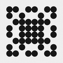 Abstract Cross Pattern Dots Logo generative computational art illustration