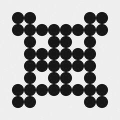 Abstract Cross Pattern Dots Logo generative computational art illustration