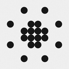 Abstract Cross Pattern Dots Logo generative computational art illustration