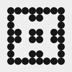 Abstract Cross Pattern Dots Logo generative computational art illustration