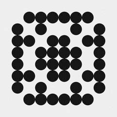Abstract Cross Pattern Dots Logo generative computational art illustration