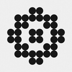 Abstract Cross Pattern Dots Logo generative computational art illustration