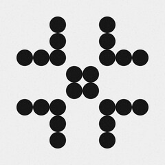 Abstract Cross Pattern Dots Logo generative computational art illustration