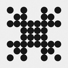 Abstract Cross Pattern Dots Logo generative computational art illustration