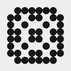 Abstract Cross Pattern Dots Logo generative computational art illustration