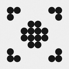 Abstract Cross Pattern Dots Logo generative computational art illustration