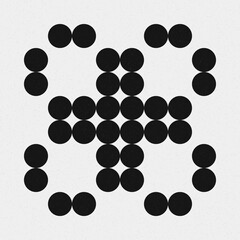 Abstract Cross Pattern Dots Logo generative computational art illustration