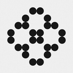 Abstract Cross Pattern Dots Logo generative computational art illustration