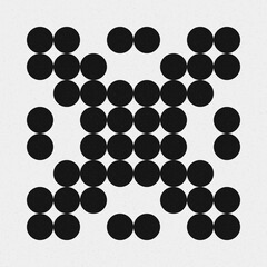 Abstract Cross Pattern Dots Logo generative computational art illustration