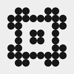 Abstract Cross Pattern Dots Logo generative computational art illustration